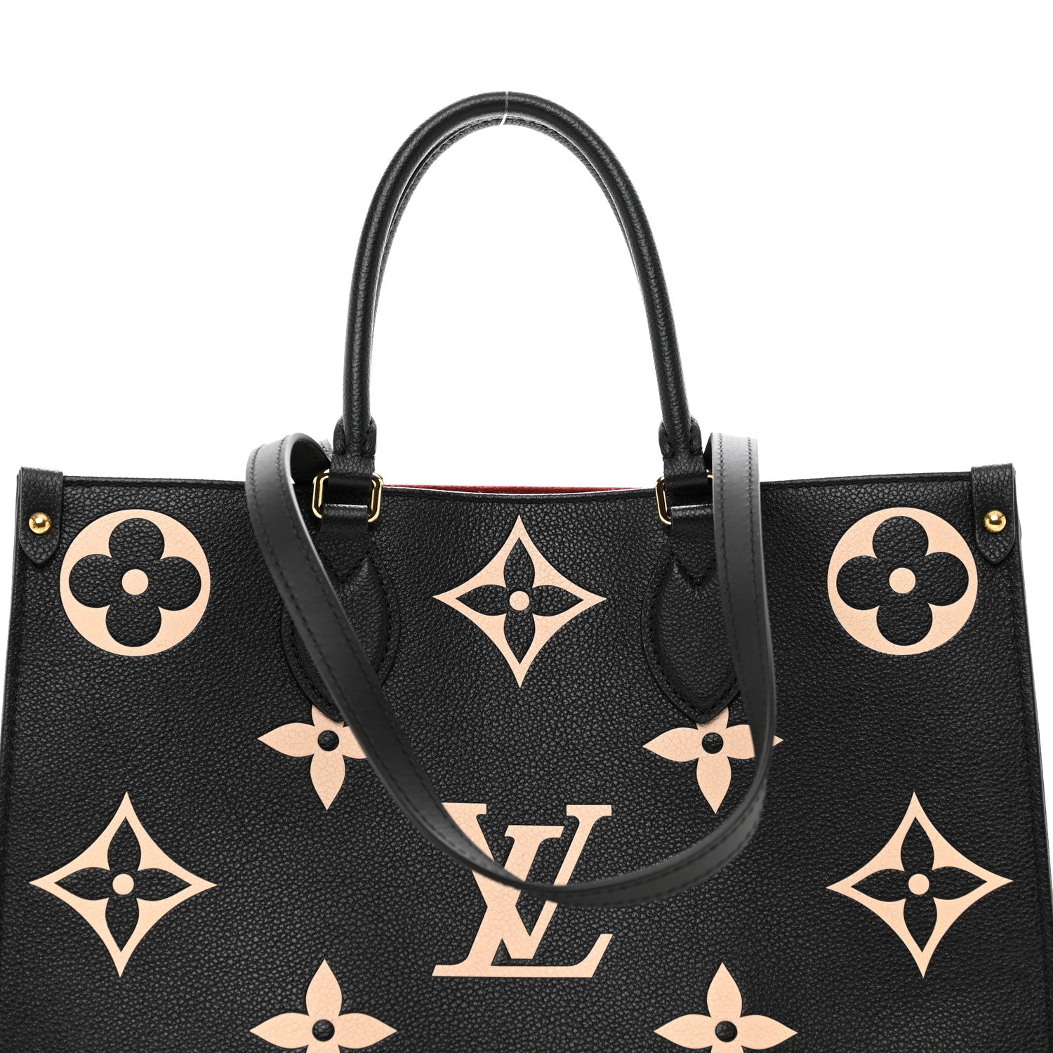 Louis Vuitton LOUIS VUITTON Empreinte Monogram Giant Onthego MM Black Beige 5 of 10
