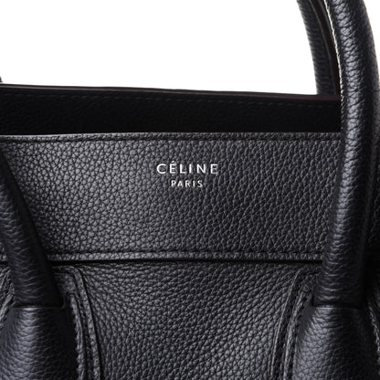 Celine Drummed Calfskin Mini Luggage Black 7 of 11
