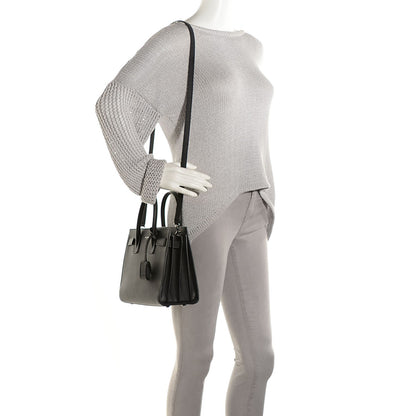 Saint Laurent Grained Calfskin Baby Sac De Jour Black 2 of 7