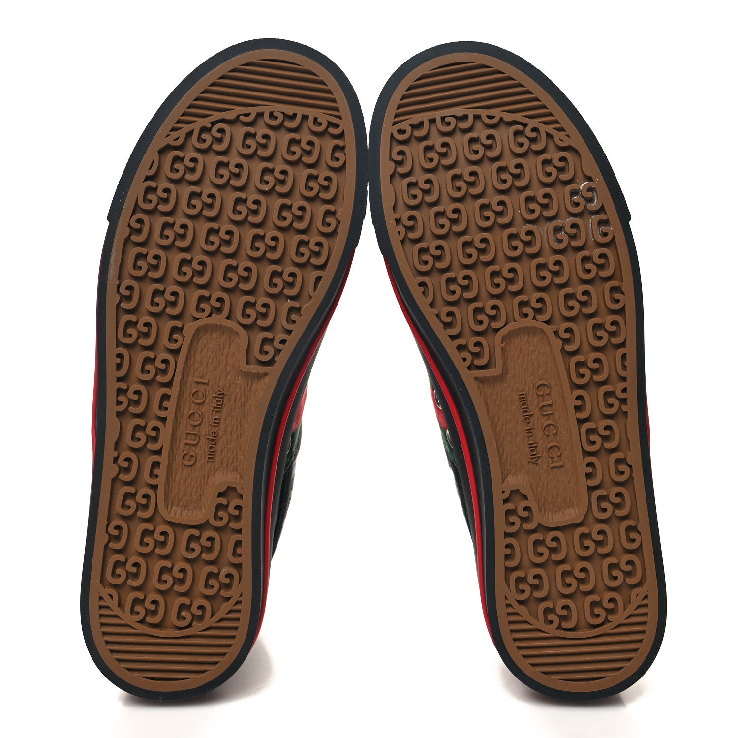 Gucci Econyl Nylon Web Monogram Off The Grid Womens 1977 Tennis High Top Sneakers 35 Black 5 of 8