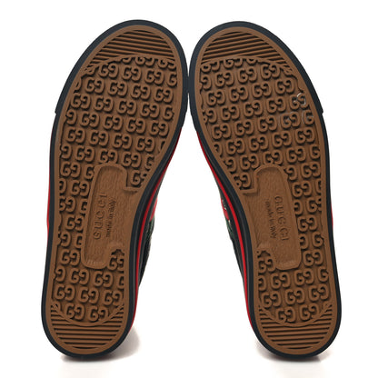 Gucci Econyl Nylon Web Monogram Off The Grid Womens 1977 Tennis High Top Sneakers 35 Black 5 of 8