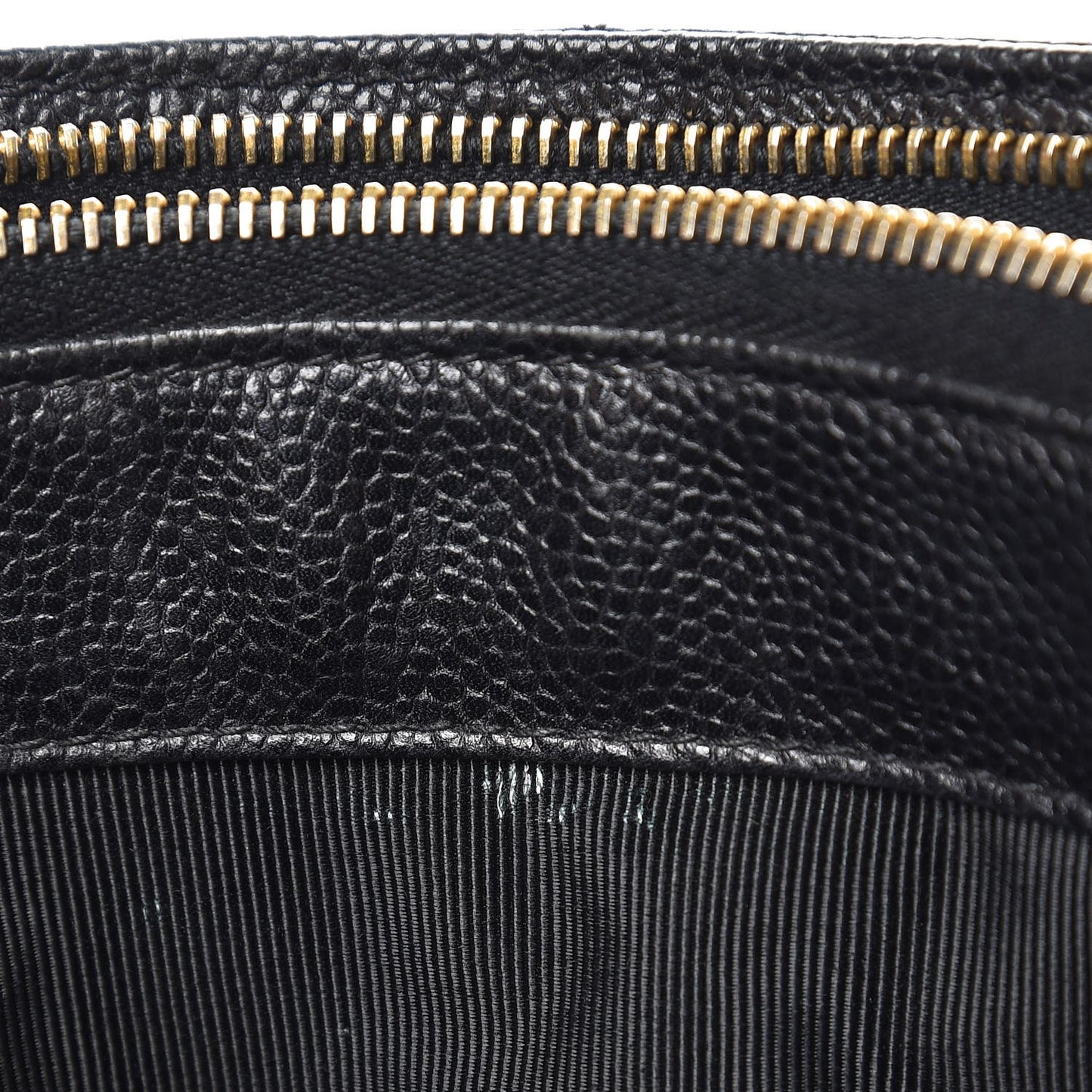 Caviar Quilted Flap Shoulder Bag Black