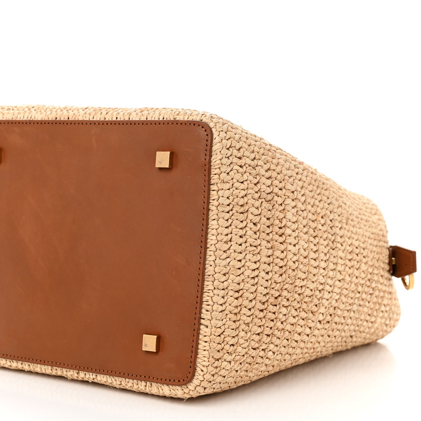 Raffia Vegetable Le 37 Bucket Bag Naturel Brick