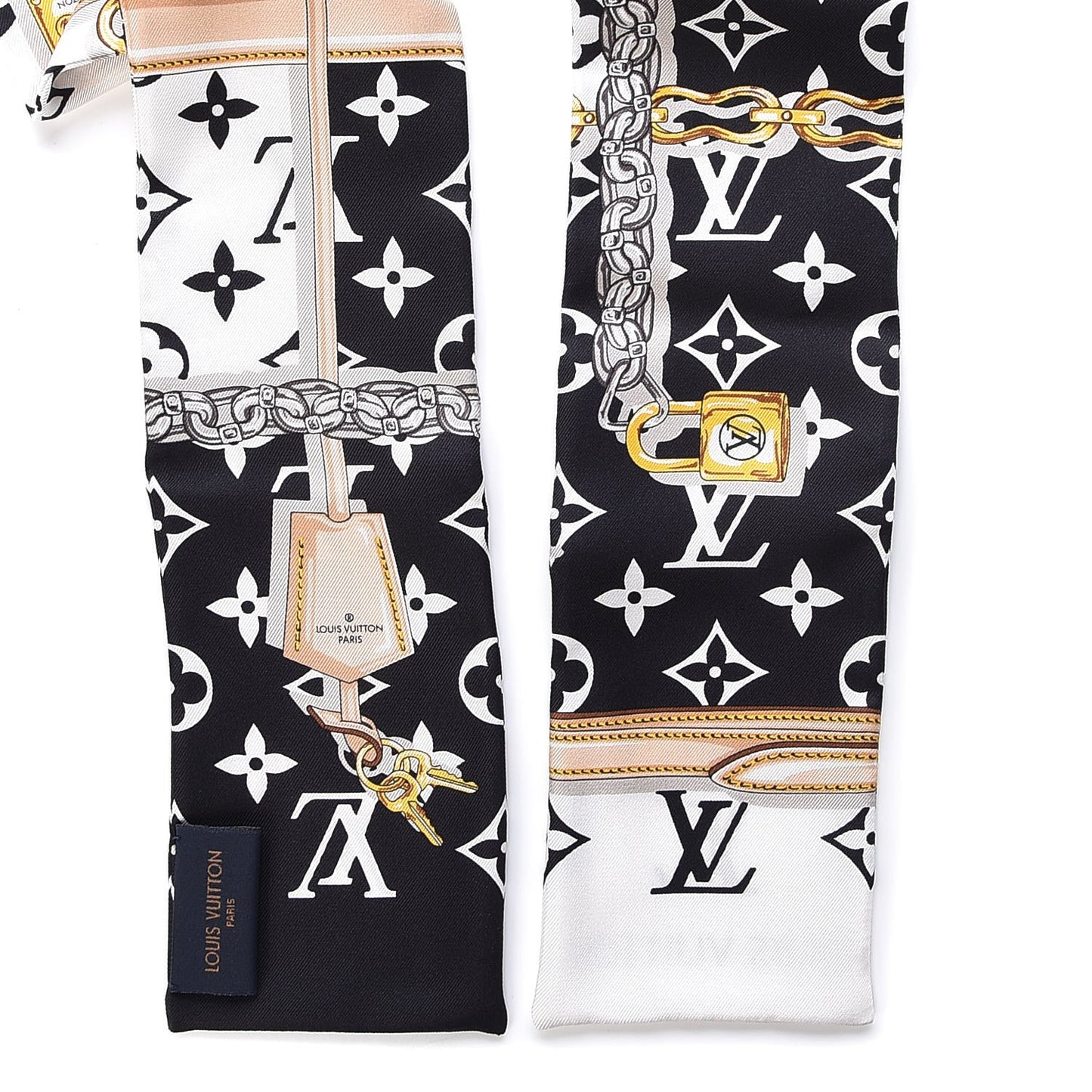 Silk Monogram Confidential Bandeau Black