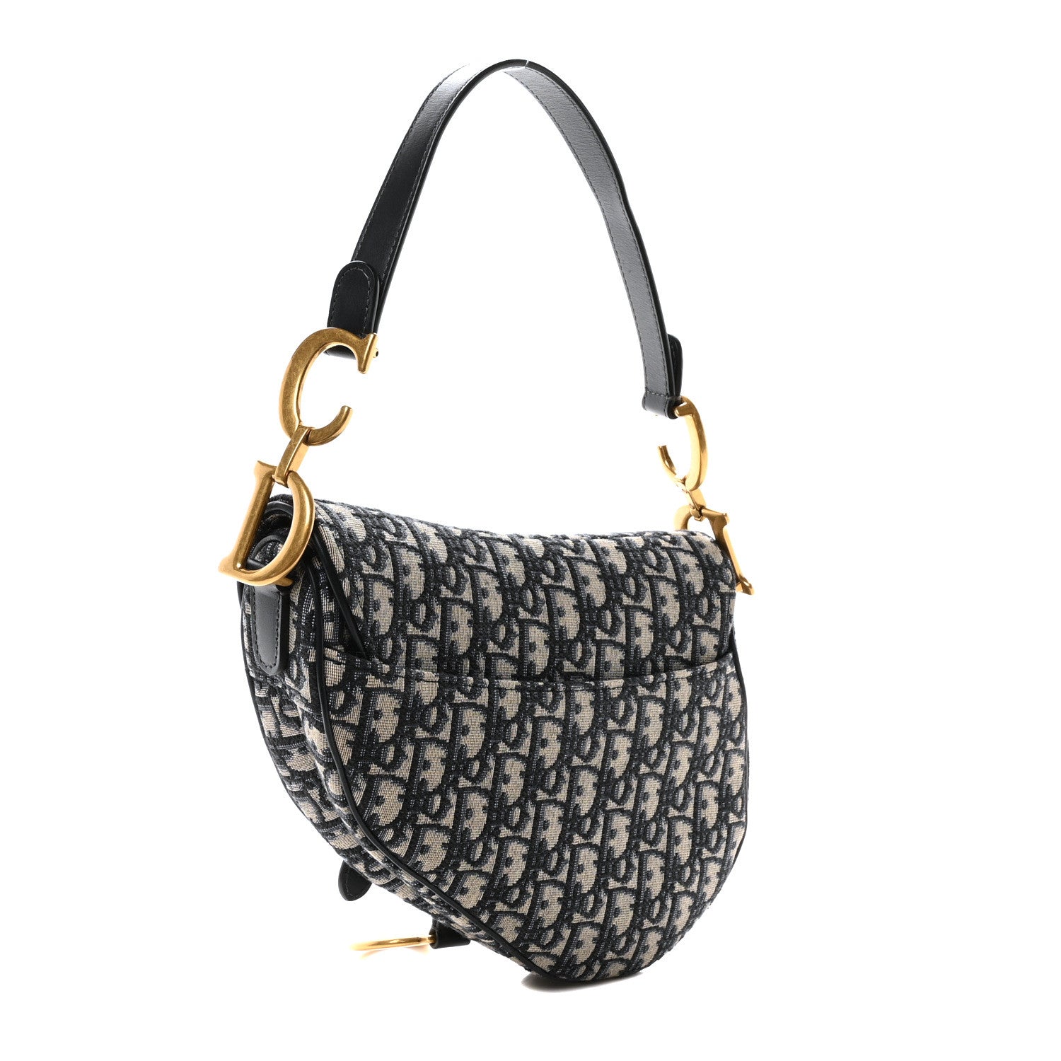 Christian Dior Oblique Saddle Bag Blue 3 of 10
