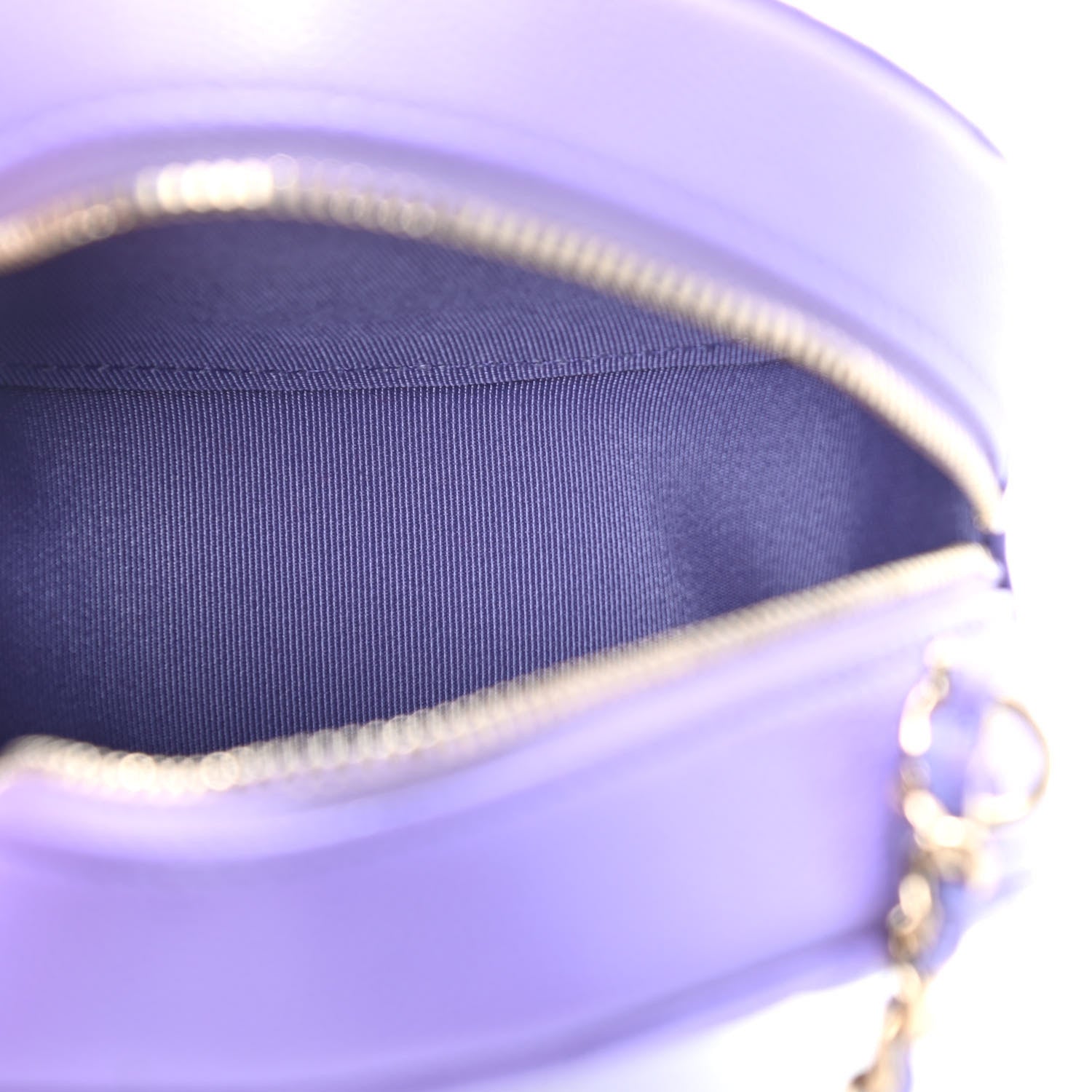 Chanel Caviar Quilted Round Clutch With Chain Purple 4 of 8