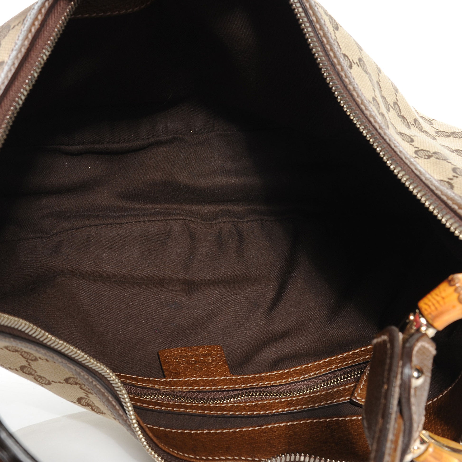 Gucci Monogram Bamboo Ring Hobo 5 of 7