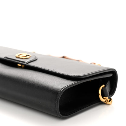 Gucci Wonka Grain Calfskin Mini Diana Bamboo Top Handle Shoulder Bag Black 9 of 9