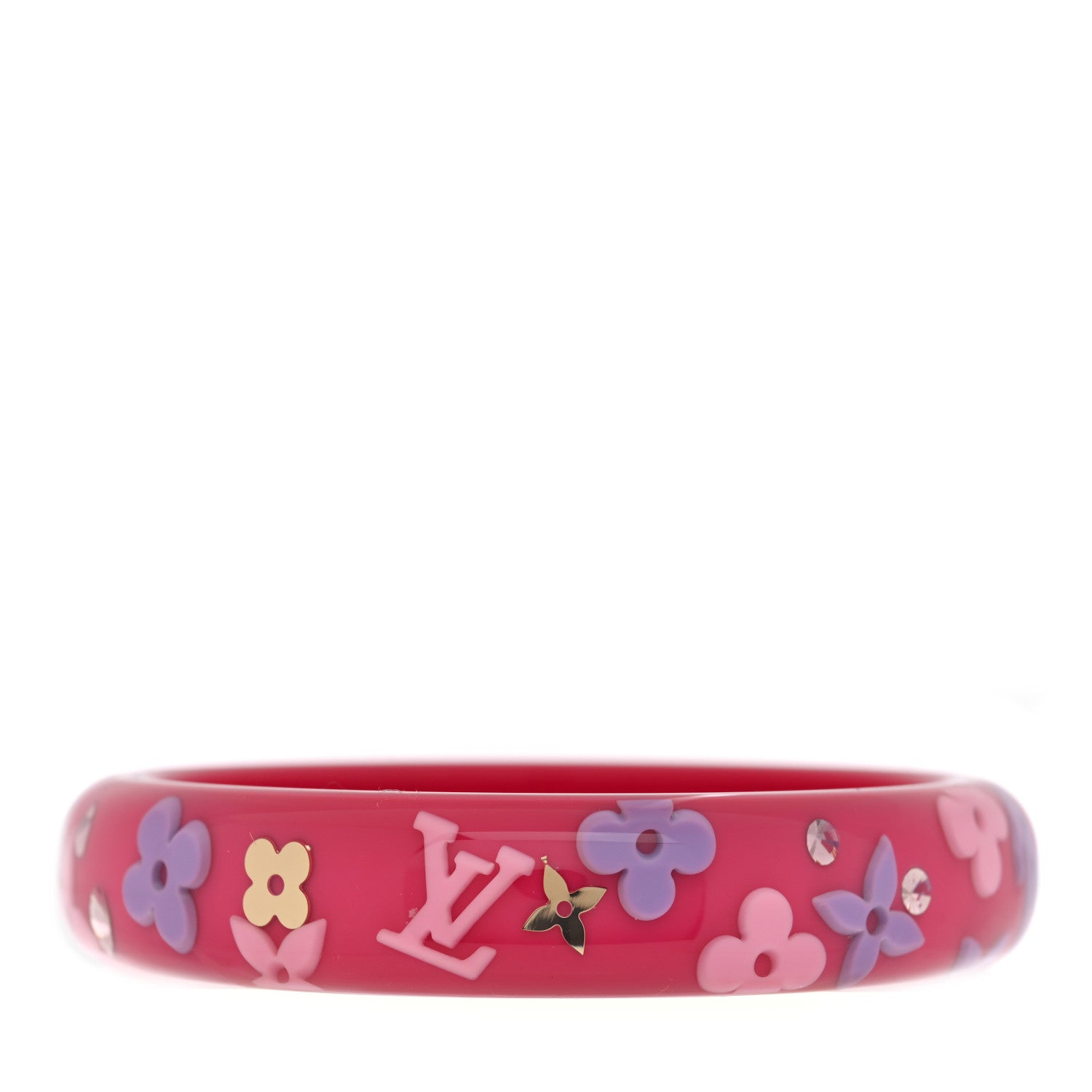 Louis Vuitton Resin Swarovski Large Inclusion Bracelet GM Rose Pop 3 of 3