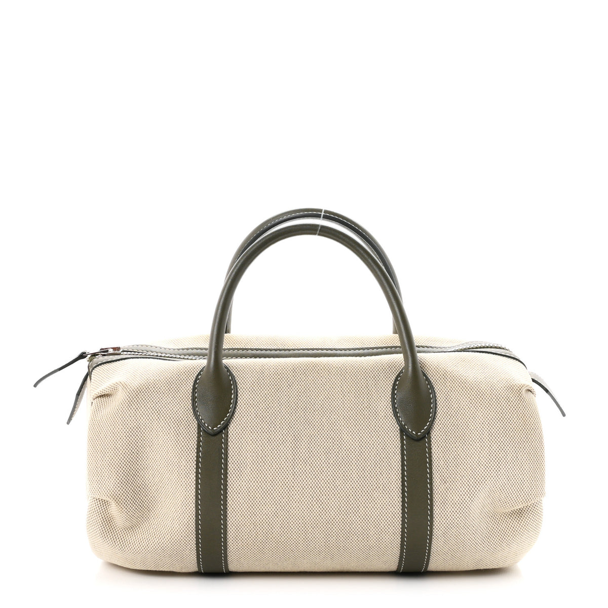 Hermes Toile Natural Barenia Polochon Mademoiselle Bag 1 of 10
