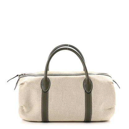 Hermes Toile Natural Barenia Polochon Mademoiselle Bag 1 of 10