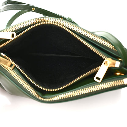 Celine Lambskin Small Trio Crossbody Bag Dark Green 5 of 8