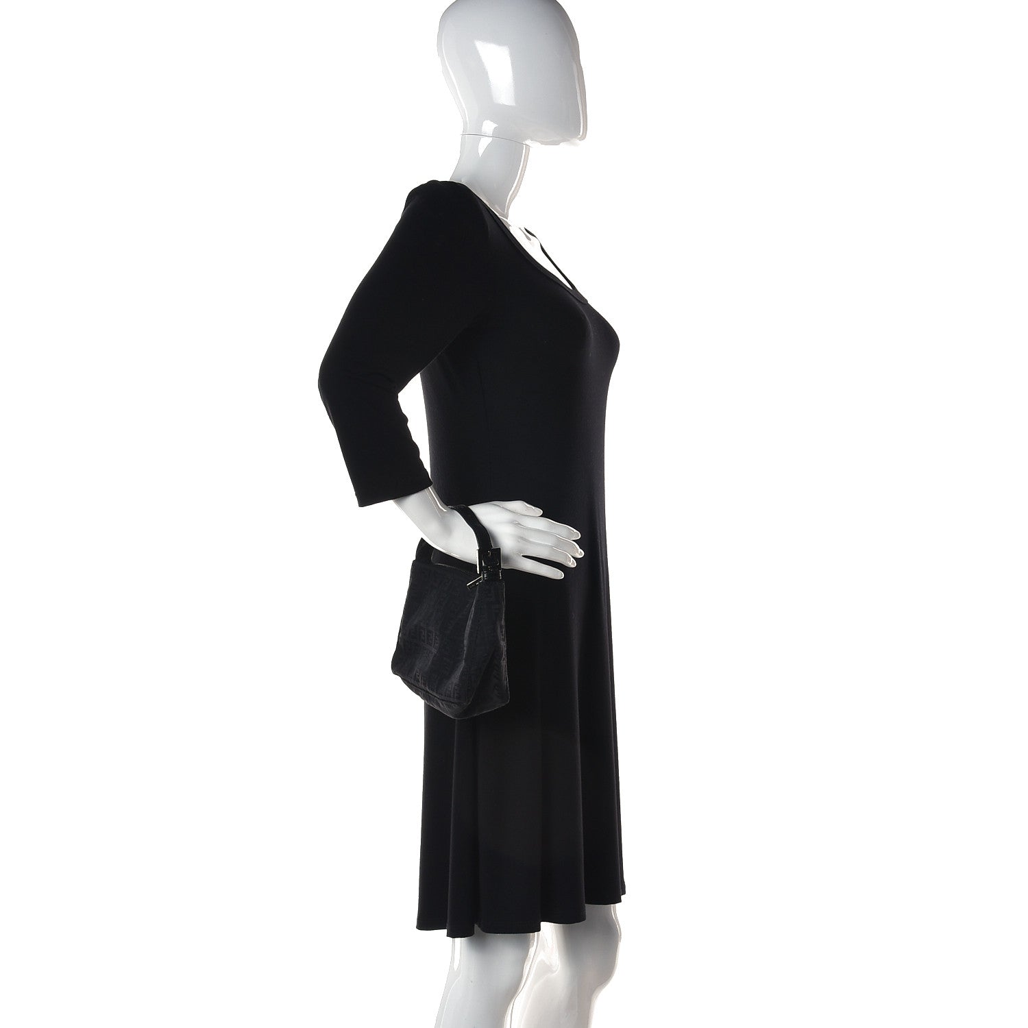 Fendi Zucchino Mini Pochette Black 2 of 15