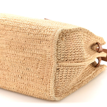 Saint Laurent Raffia Calfskin Medium Souple Sac De Jour Naturale Brick 10 of 10
