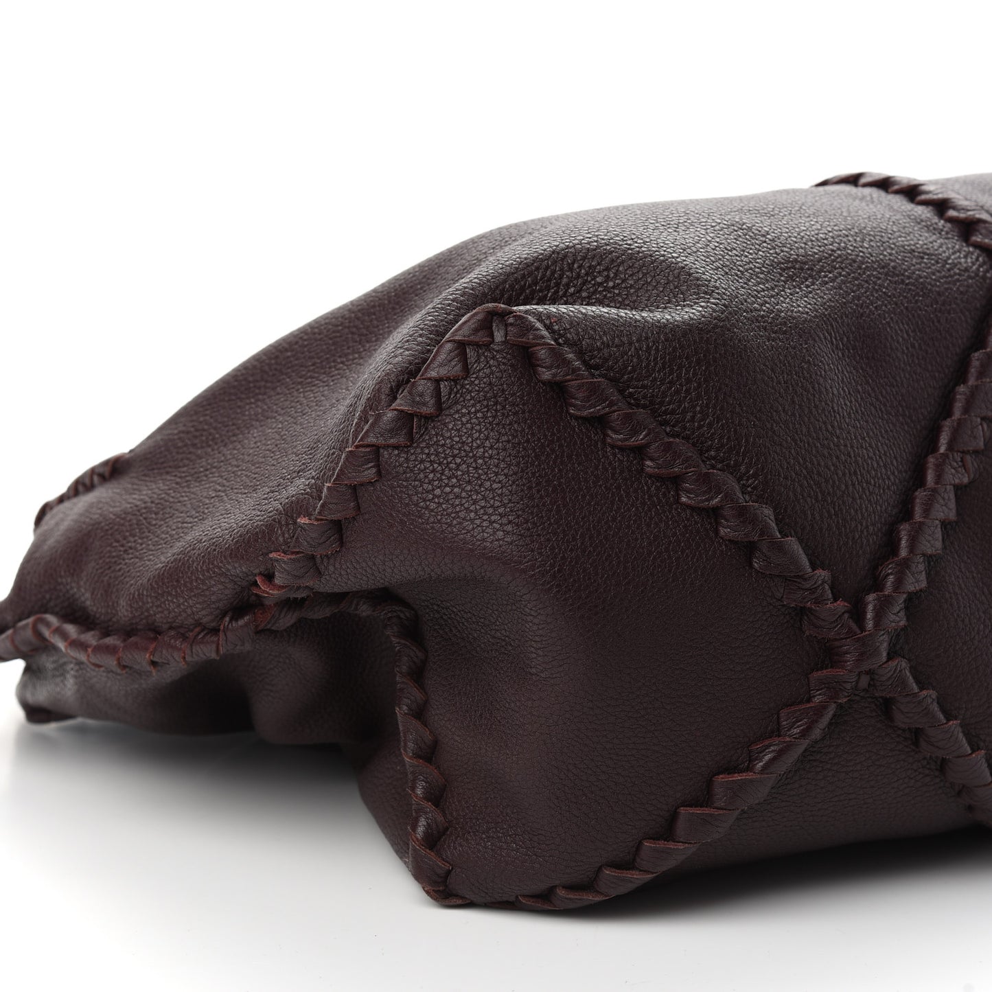 Cervo Deerskin Large Hobo Burgundy