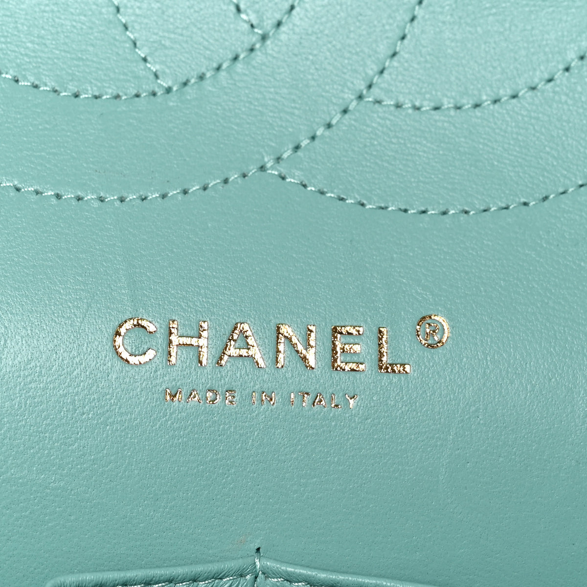 Caviar Quilted Jumbo Double Flap Light Green