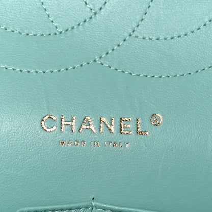 Chanel Caviar Quilted Jumbo Double Flap Light Green 6 of 10