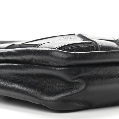 Chanel Lambskin Jersey Scales Zipper Shoulder Bag Black 9 of 10