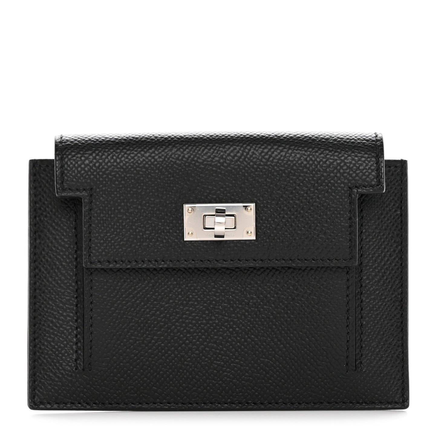 Epsom Kelly Pocket Compact Wallet Black