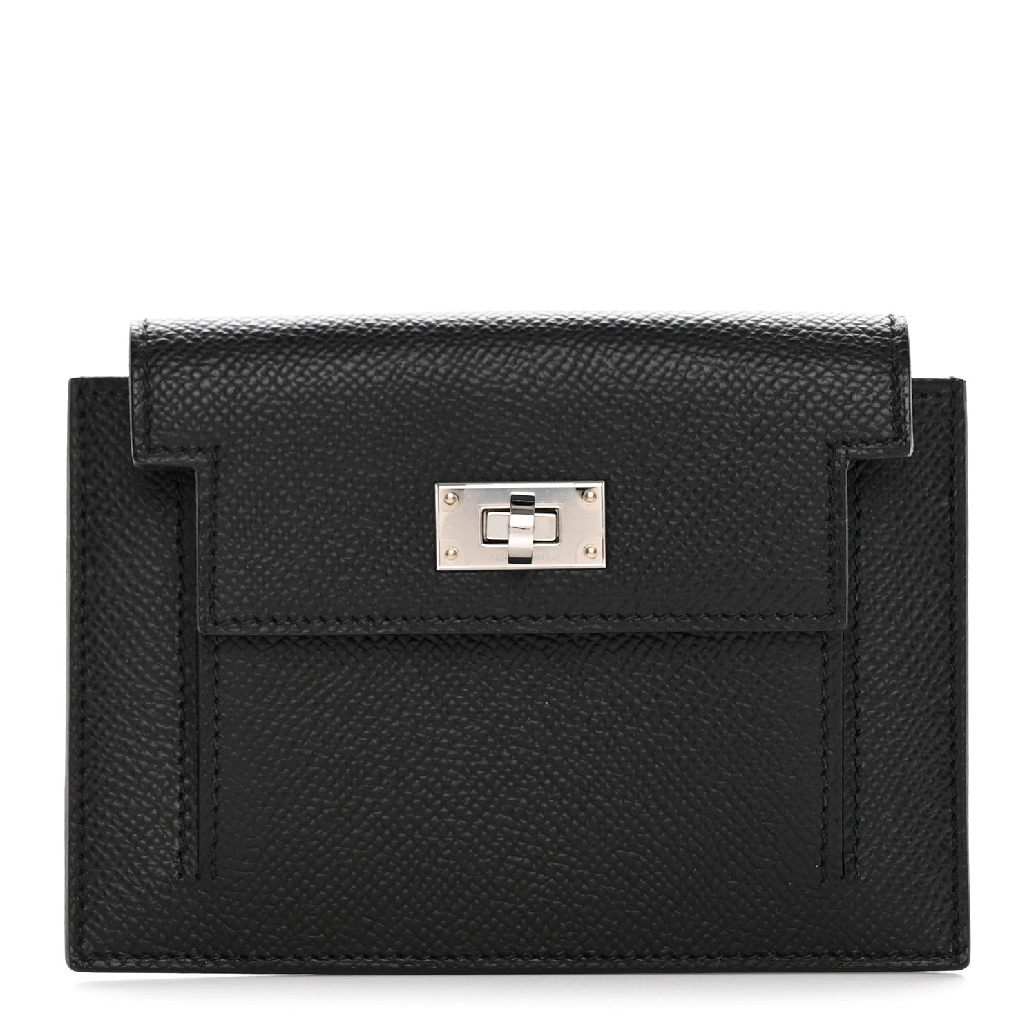 Hermes Epsom Kelly Pocket Compact Wallet Black 1 of 9