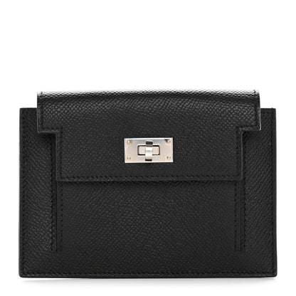 Hermes Epsom Kelly Pocket Compact Wallet Black 1 of 9