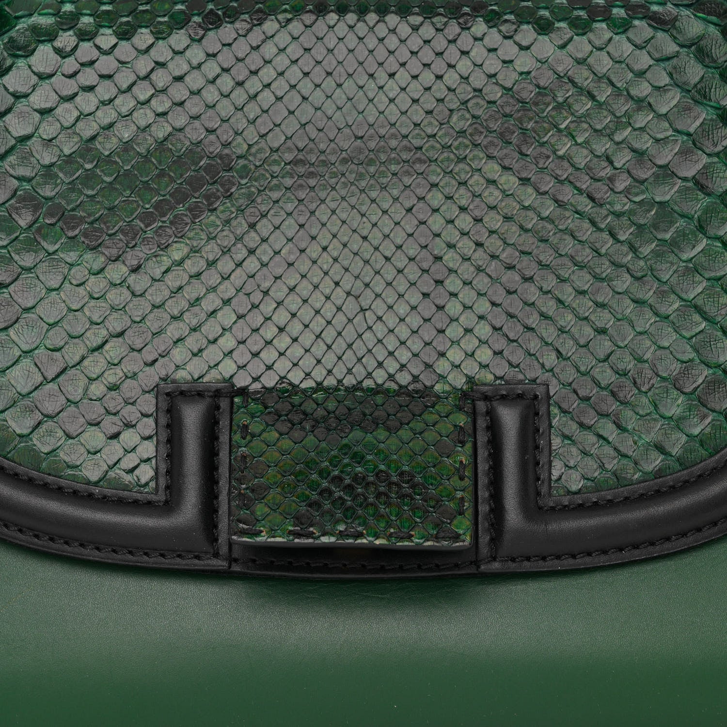 Fendi Snakeskin Calfskin Silvana Top Handle Bag 8 of 10