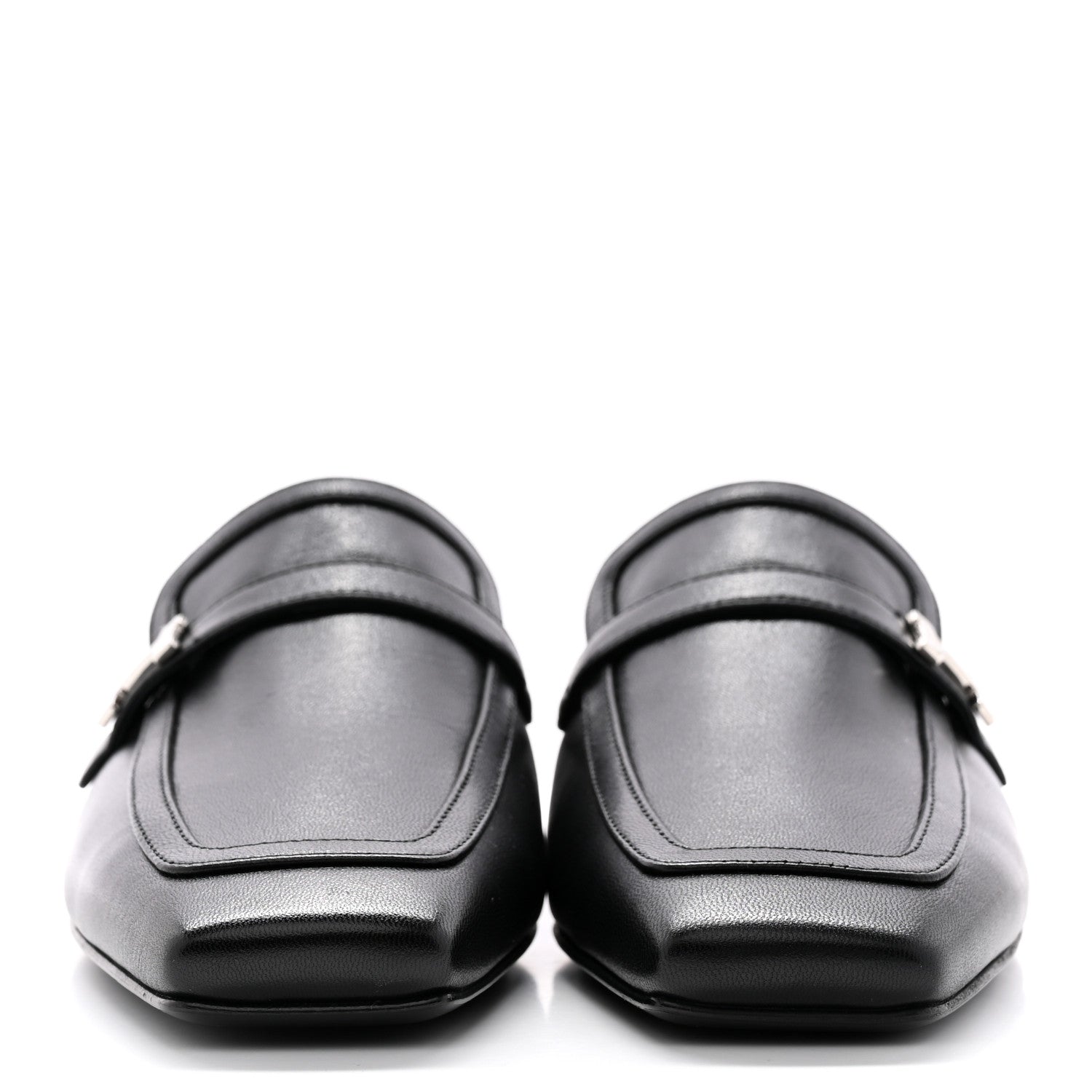 Hermes Goatskin Groupie Mules 35 Black 2 of 12