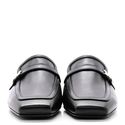 Hermes Goatskin Groupie Mules 35 Black 2 of 12