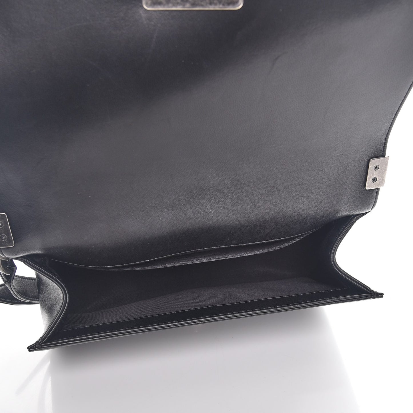 Lambskin Quilted Medium Boy Flap Black