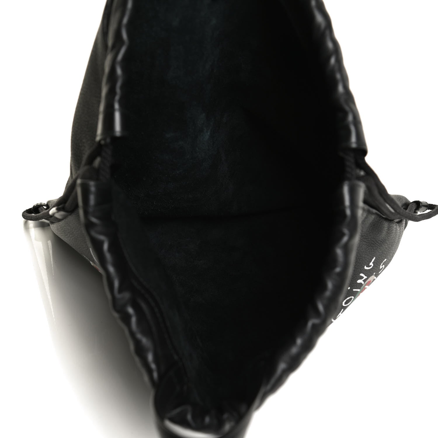 Gucci Calfskin Coco Capitan Logo Drawstring Backpack Black 5 of 9