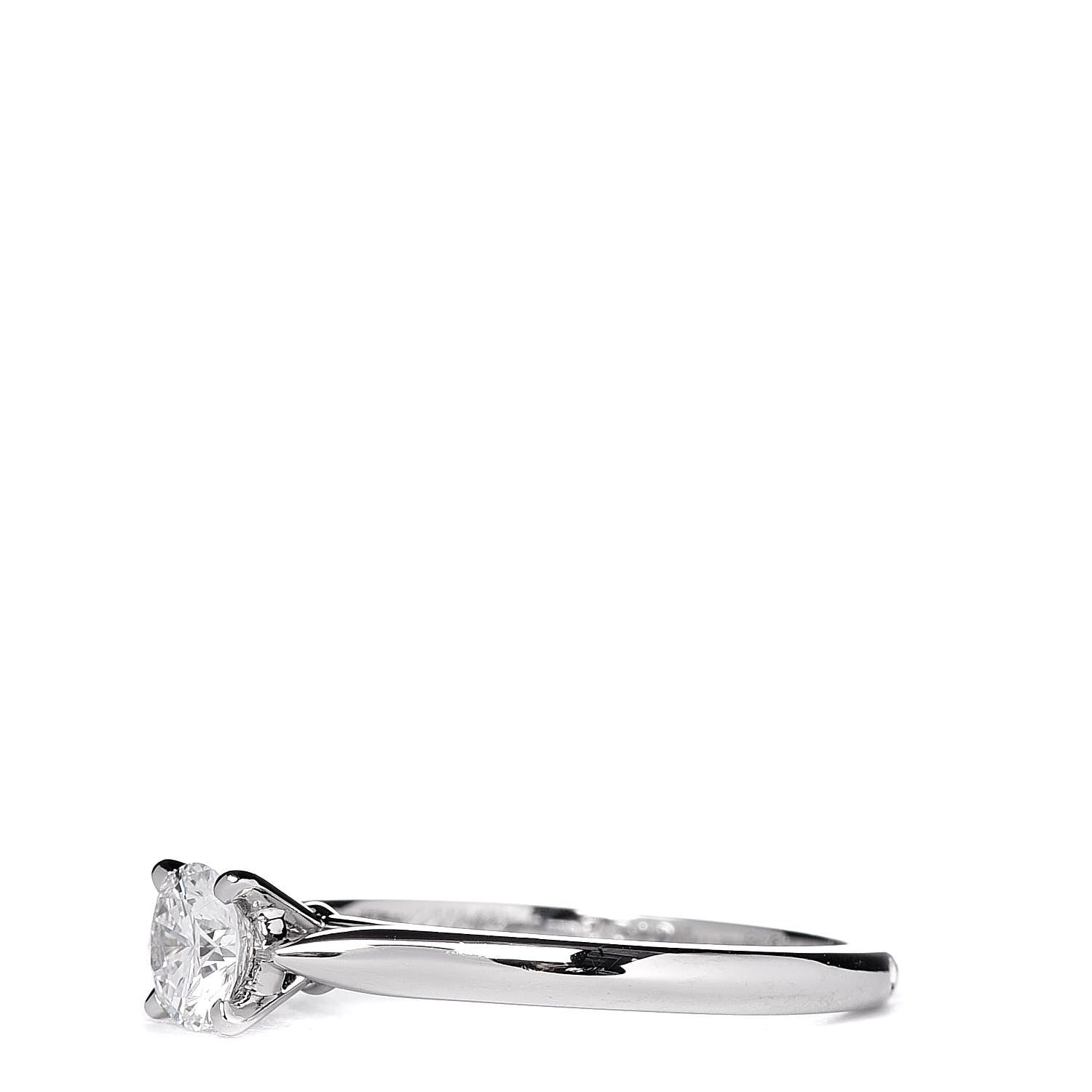 Cartier Platinum Diamond .38ct Solitaire 1895 Engagement Ring 50 5.5 3 of 8