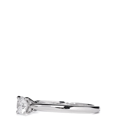Cartier Platinum Diamond .38ct Solitaire 1895 Engagement Ring 50 5.5 3 of 8