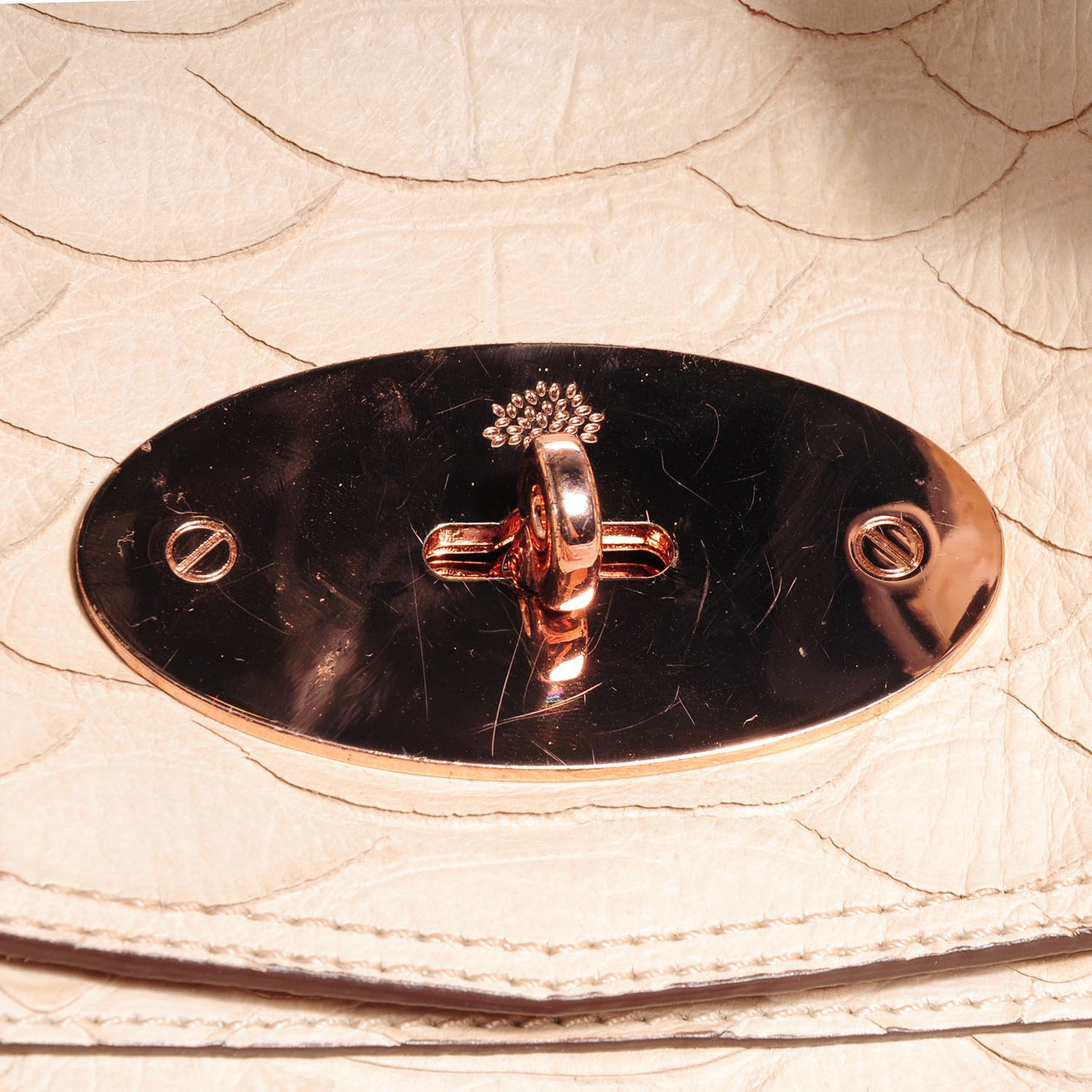 Silky Snake Print Alexa Medium Beige