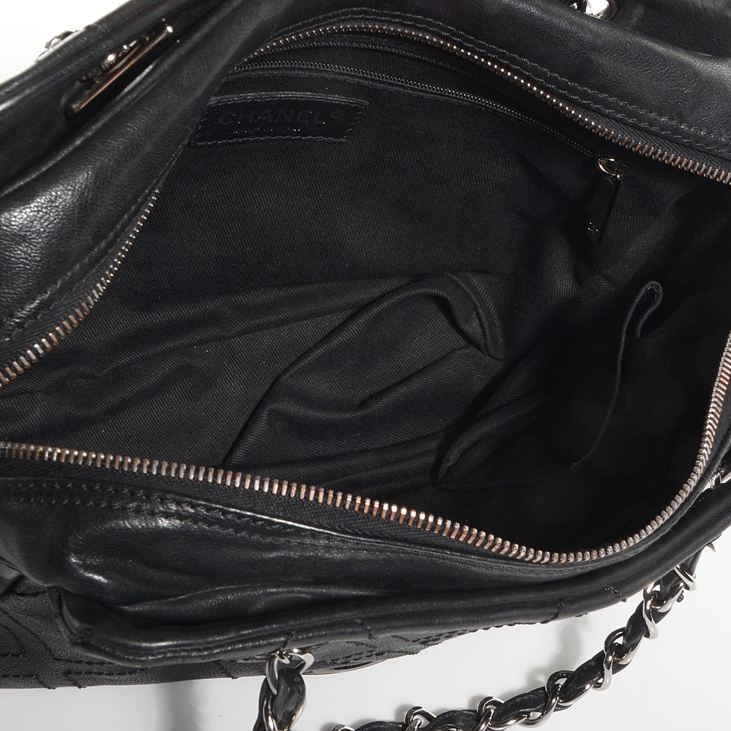 Chanel Calfskin Small Diamond Stitch Tote Black 5 of 7