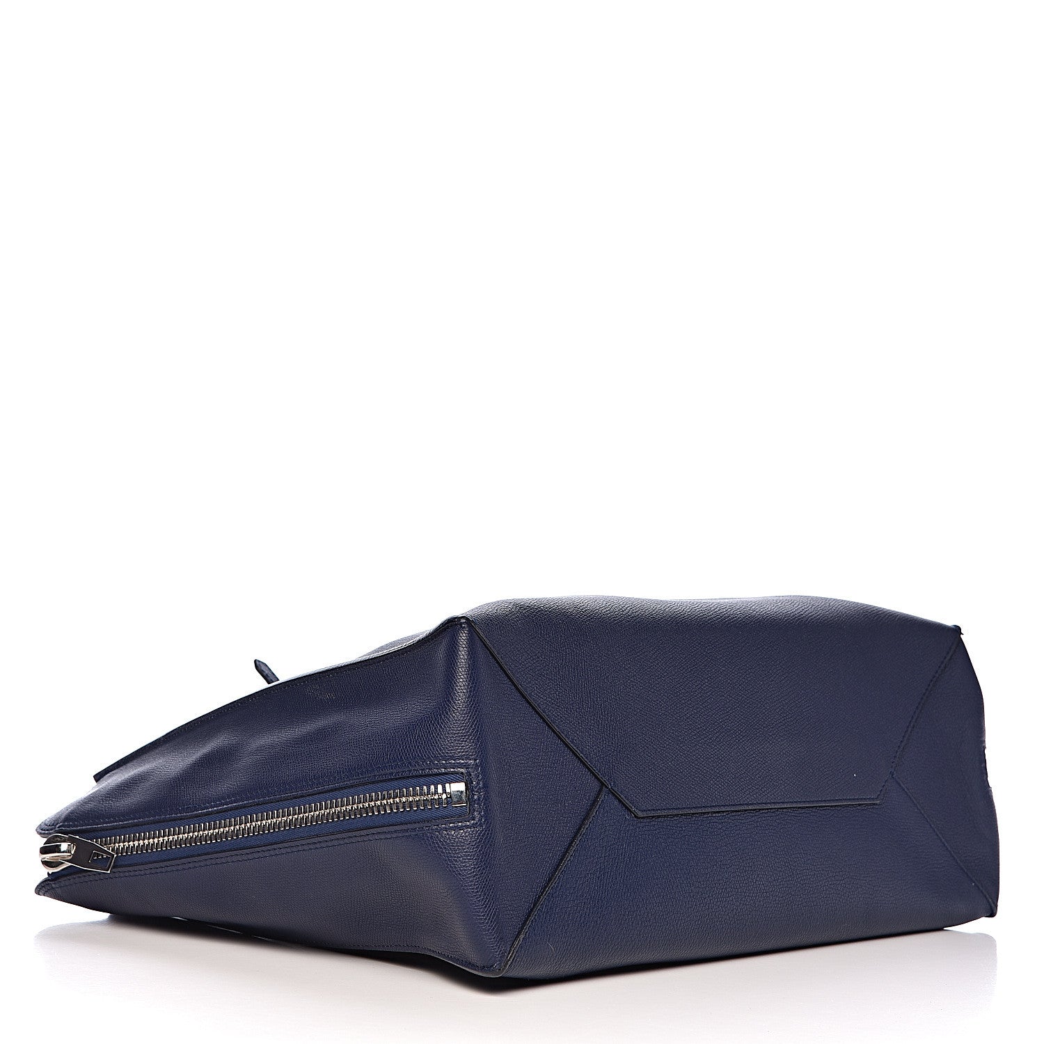 Balenciaga Calfskin Papier A4 Zip Around Plate Tote Bleu Indigo 4 of 20