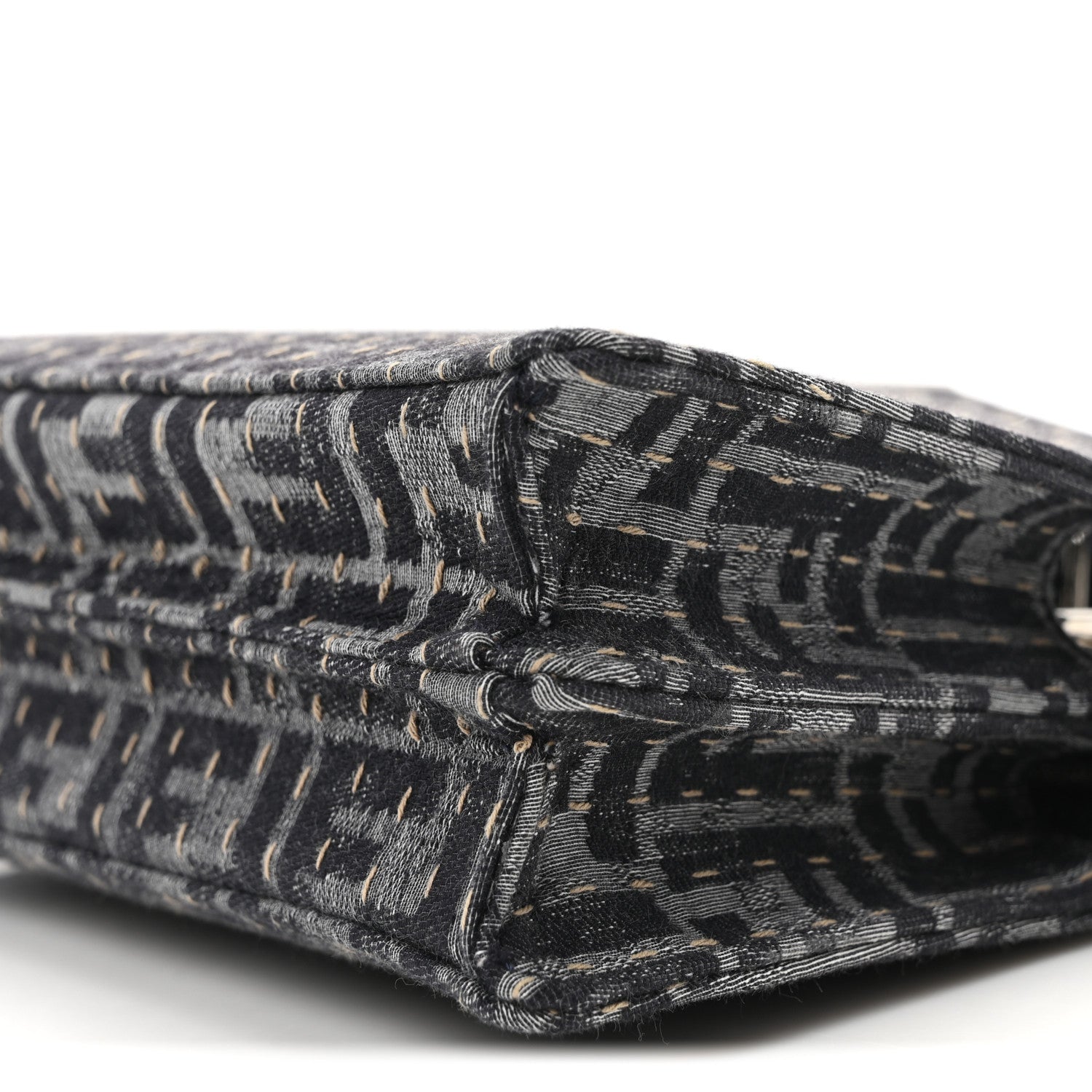 Fendi Chenille Vitello Seta FF Peekaboo I See U X Cross Satchel