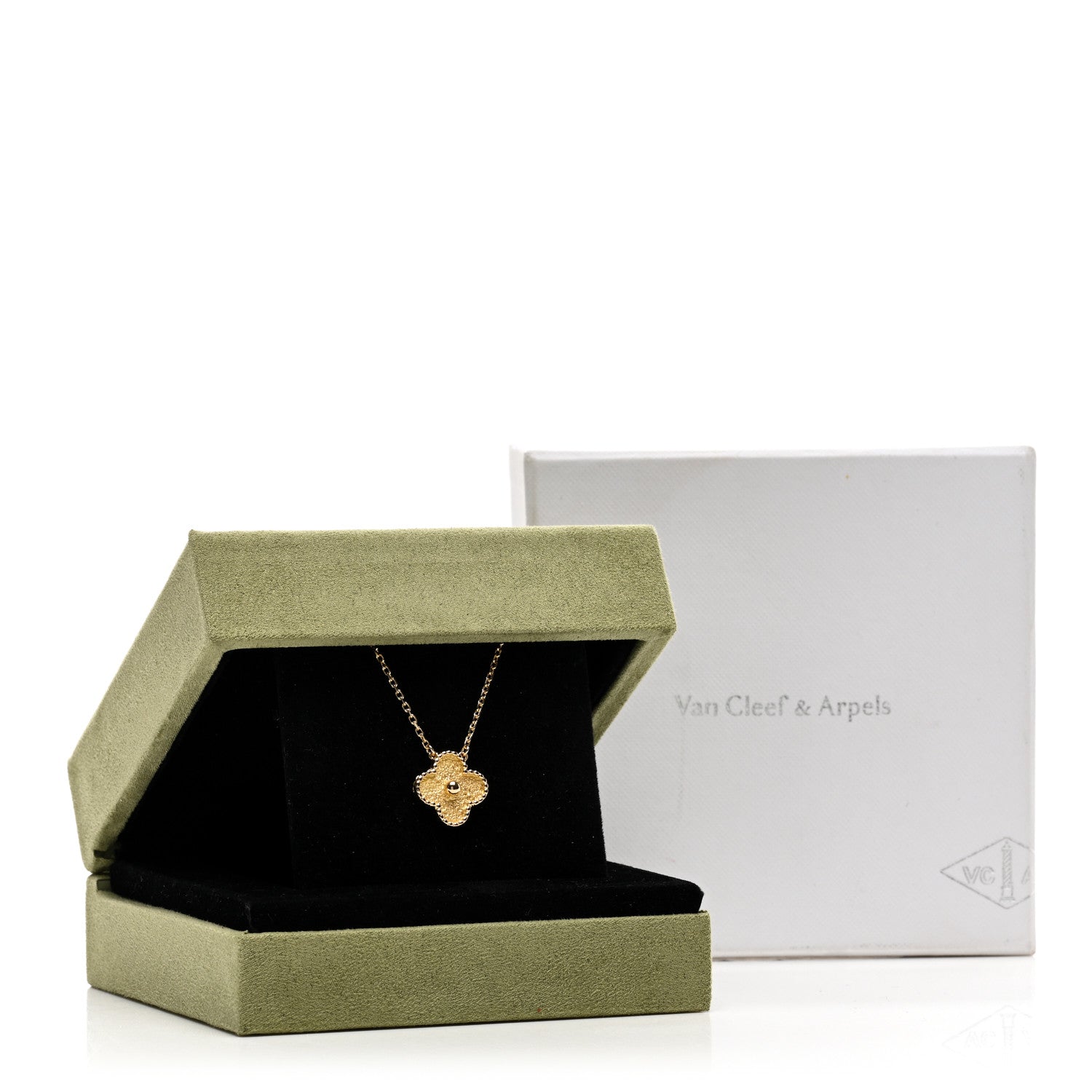 Van Cleef & Arpels 18K Yellow Gold Vintage Alhambra Pendant Necklace 5 of 5