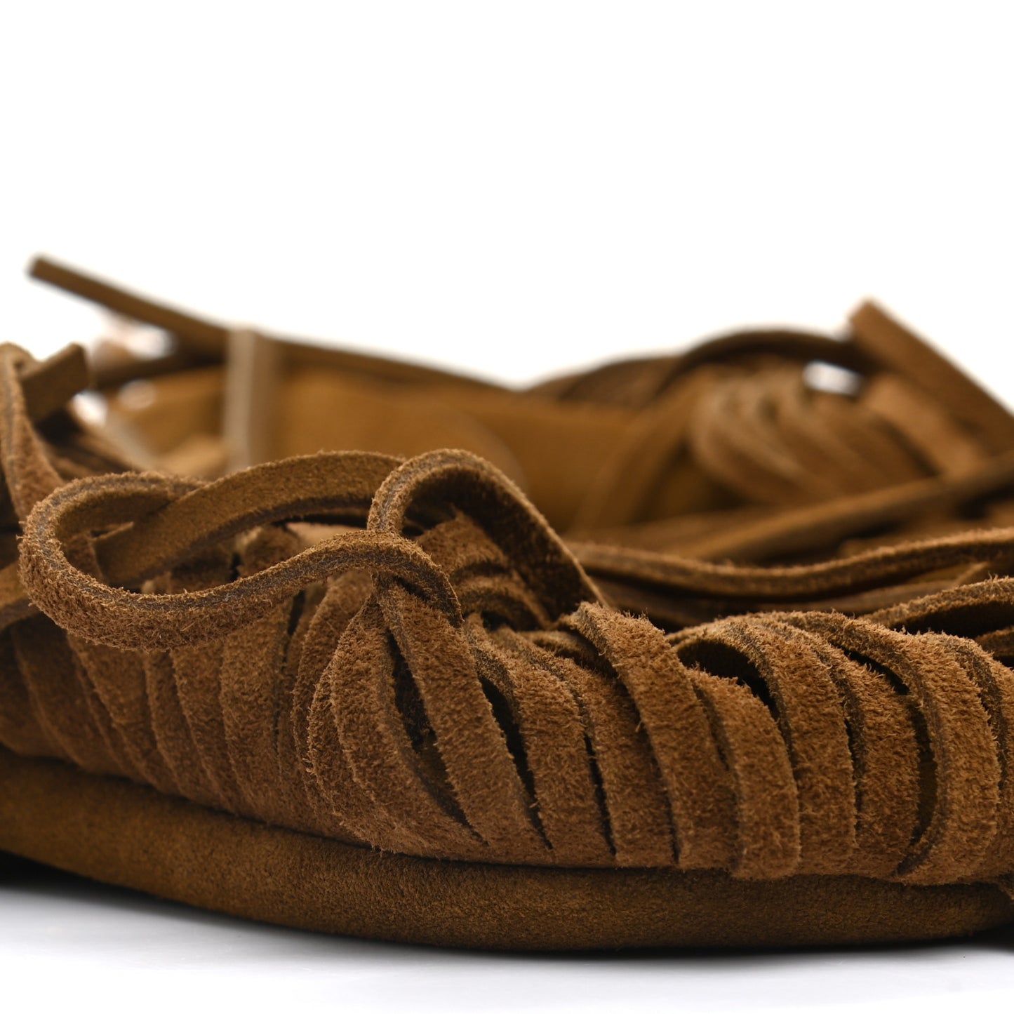 Suede Fringe Flat Anita Crossbody Bag Camel