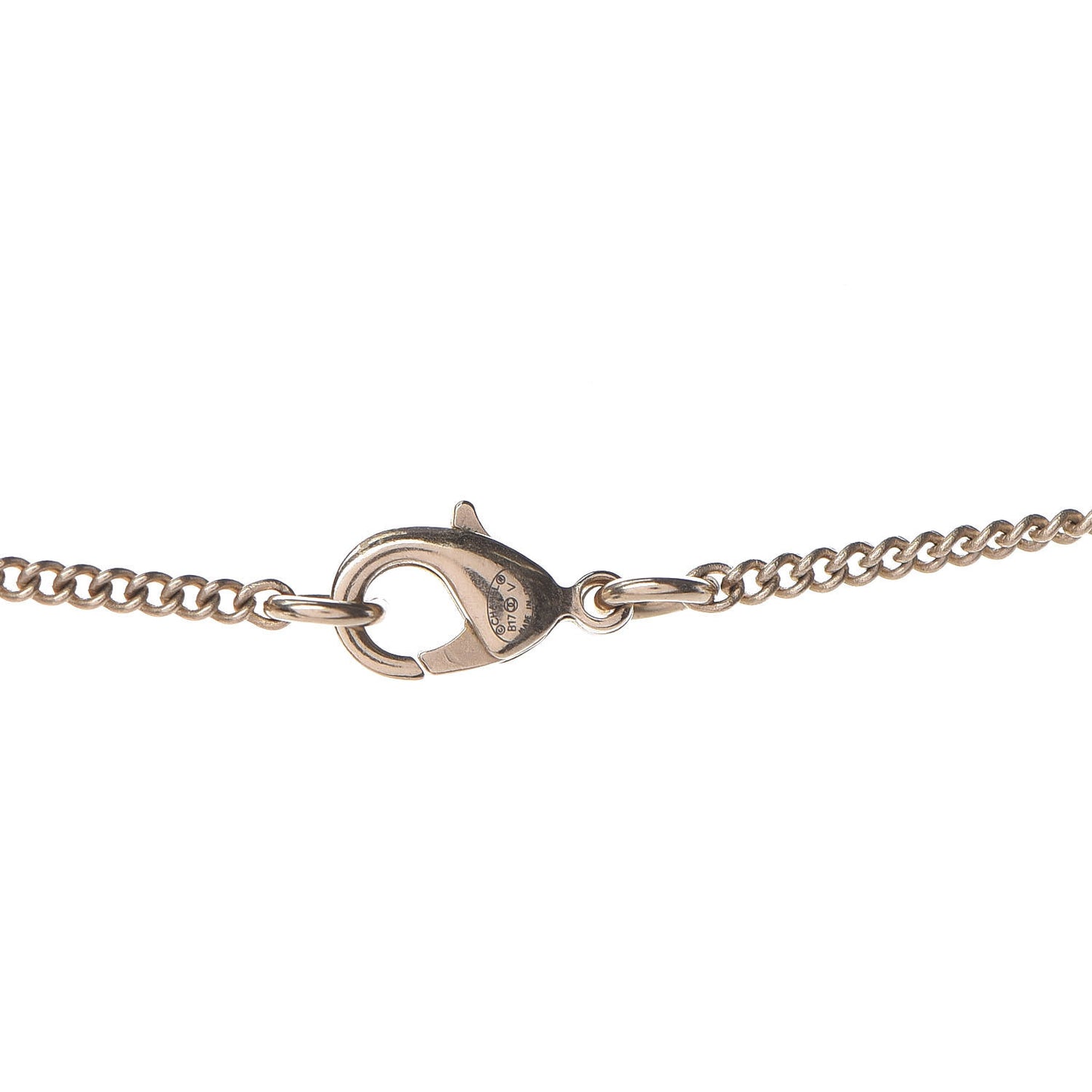 Pearl CC Drop Necklace Gold