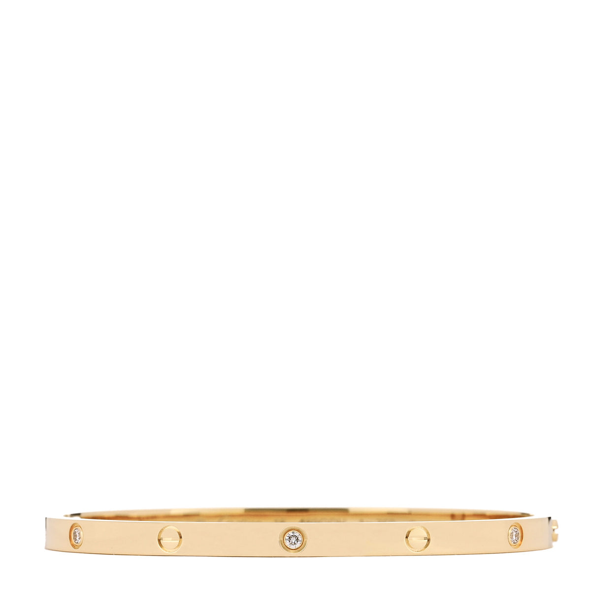 Cartier 18K Yellow Gold 6 Diamond Small LOVE Bracelet 16 1 of 7