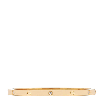Cartier 18K Yellow Gold 6 Diamond Small LOVE Bracelet 16 1 of 7