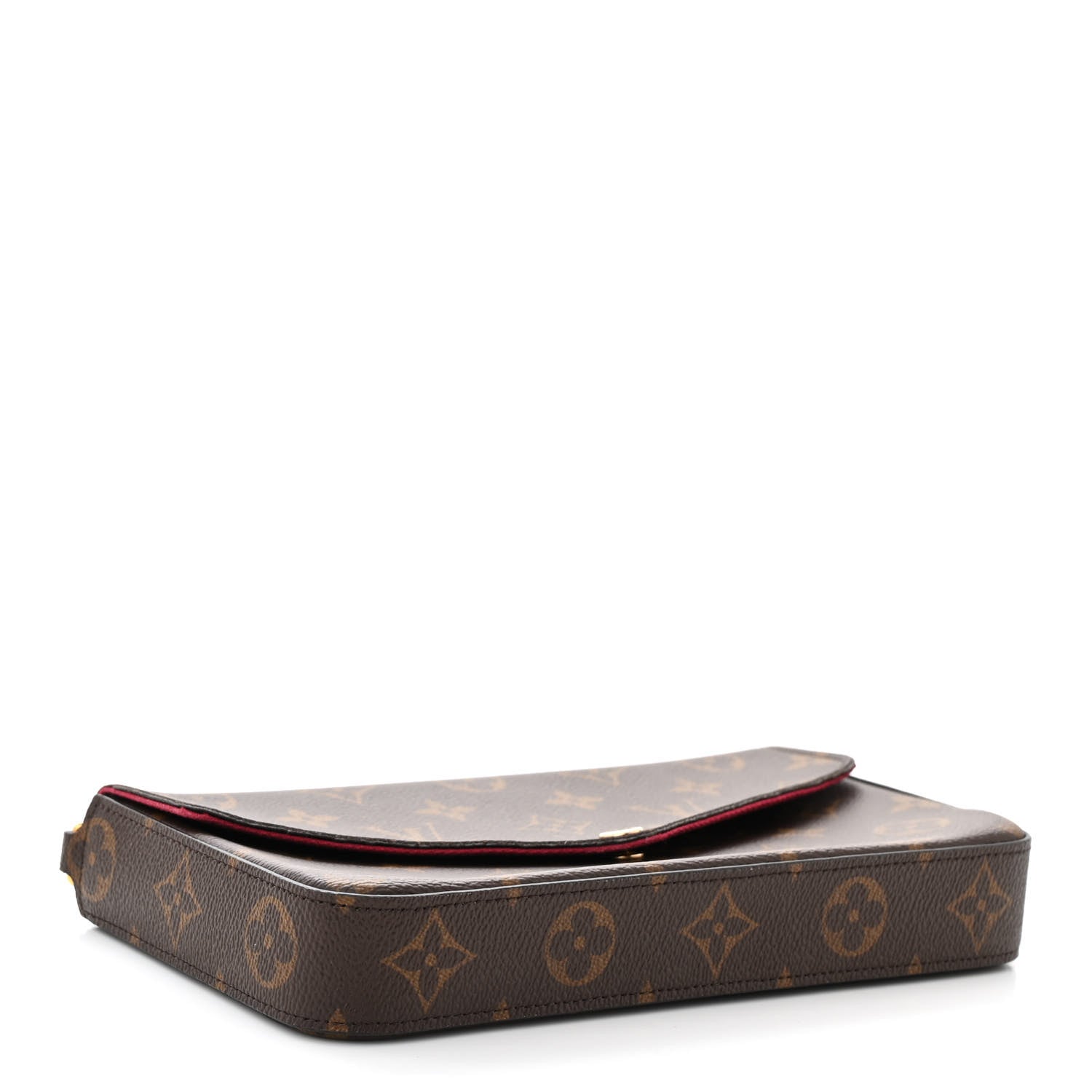 Louis Vuitton Monogram Pochette Felicie Chain Wallet Fuchsia 5 of 13
