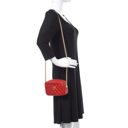 Chanel Aged Calfskin Quilted Mini Reissue Camera Case Red 2 of 10