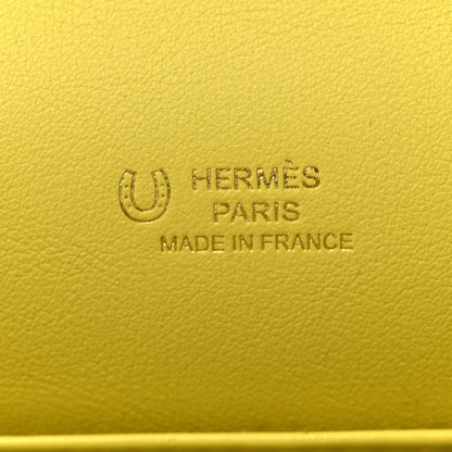 Hermes Swift Horseshoe Kelly Pochette Clutch Black Lime 6 of 12