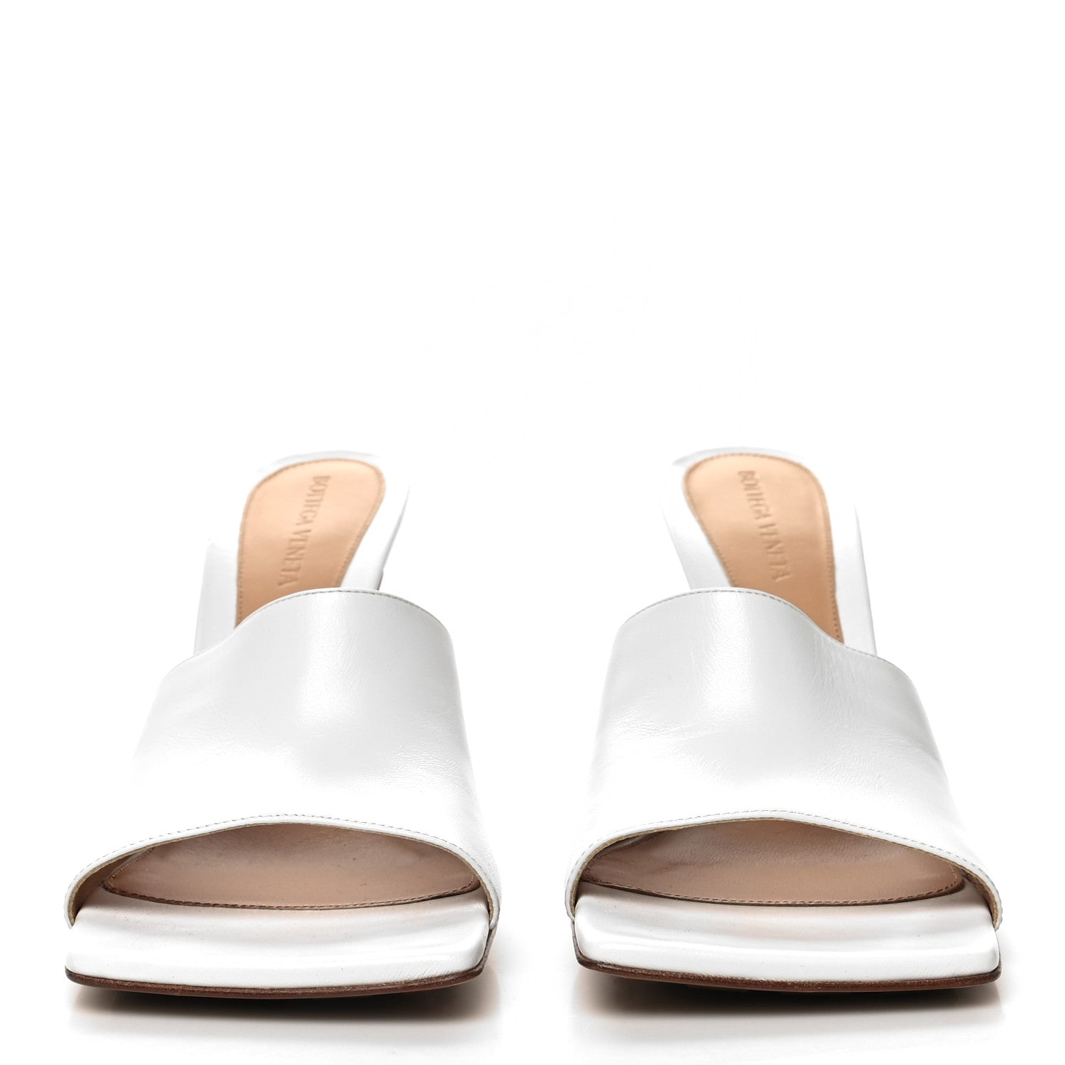 Bottega Veneta Lambskin Stretch Mule Sandals 40 Optic White 2 of 7