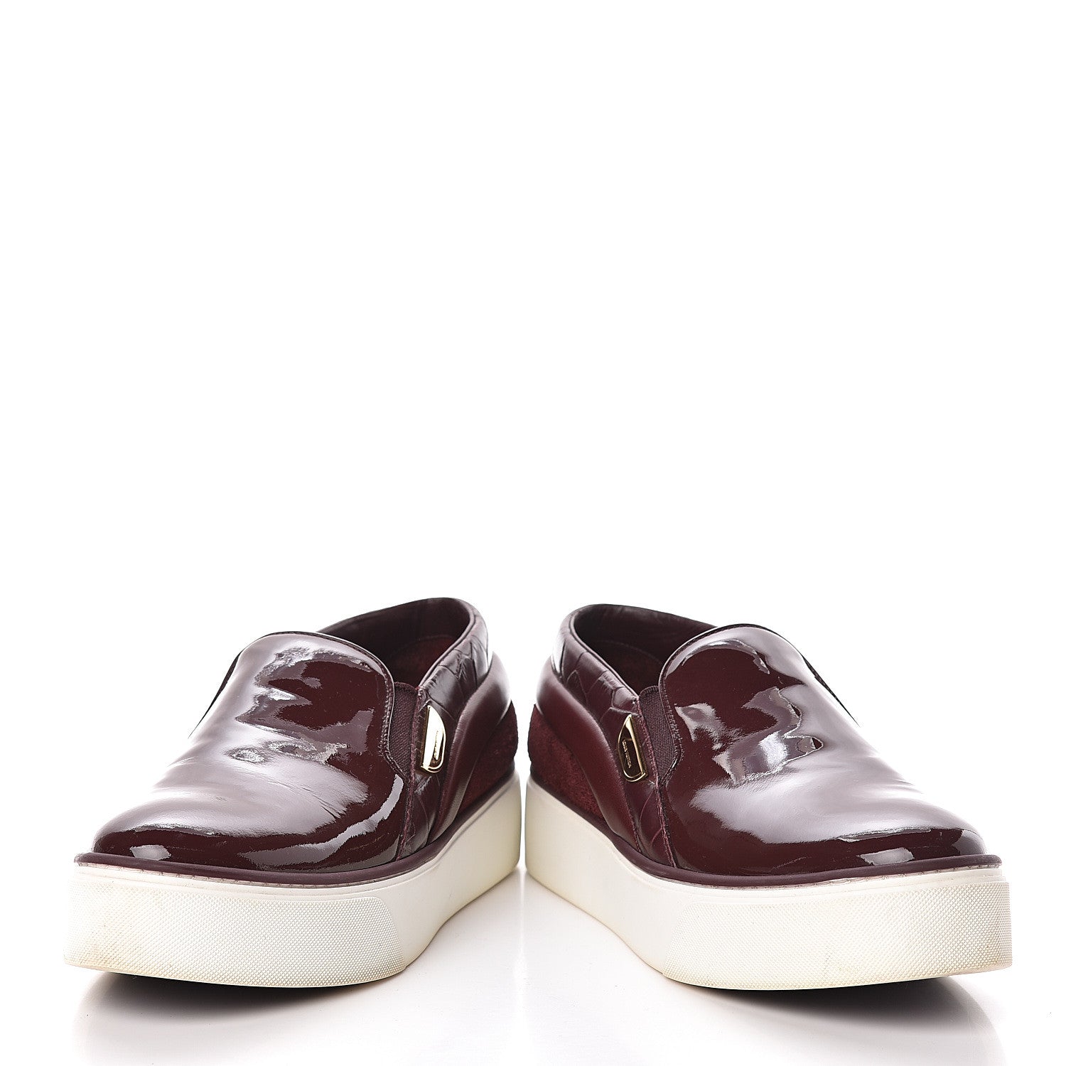 Louis Vuitton Alligator Patent Calfskin Catwalk Slip On Sneakers 36 Bordeaux 13 of 13
