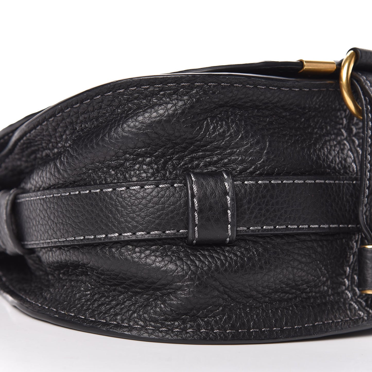 Calfskin Mini Marcie Round Crossbody Bag Black