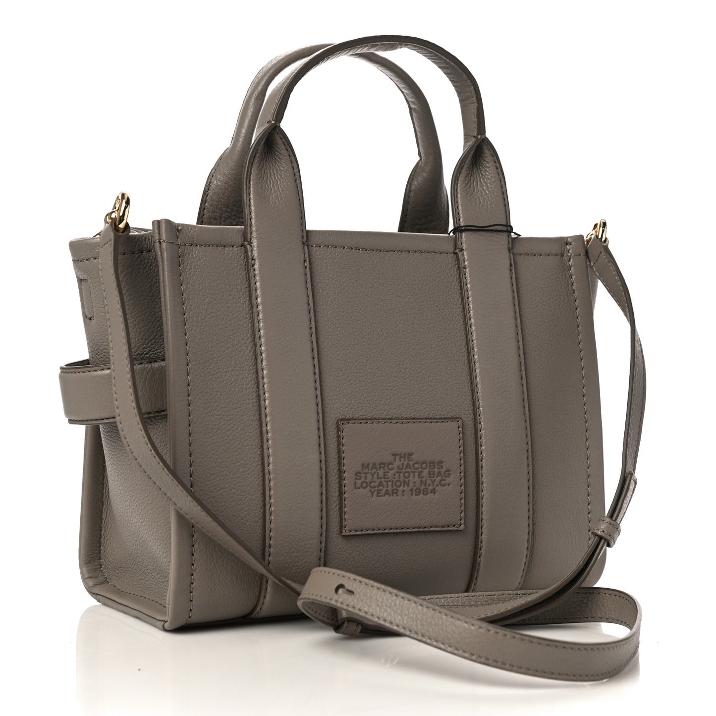 Grained Calfskin Small The Tote Bag Cement