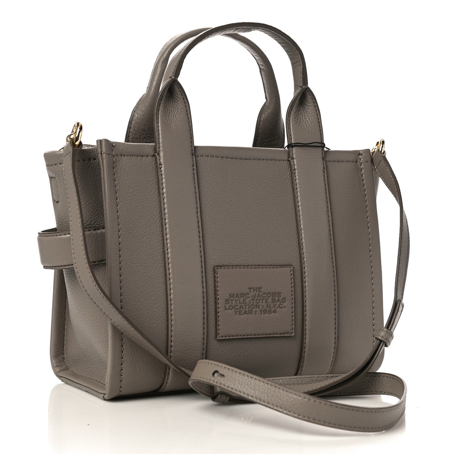 Marc Jacobs Grained Calfskin Small The Tote Bag Cement 3 of 10