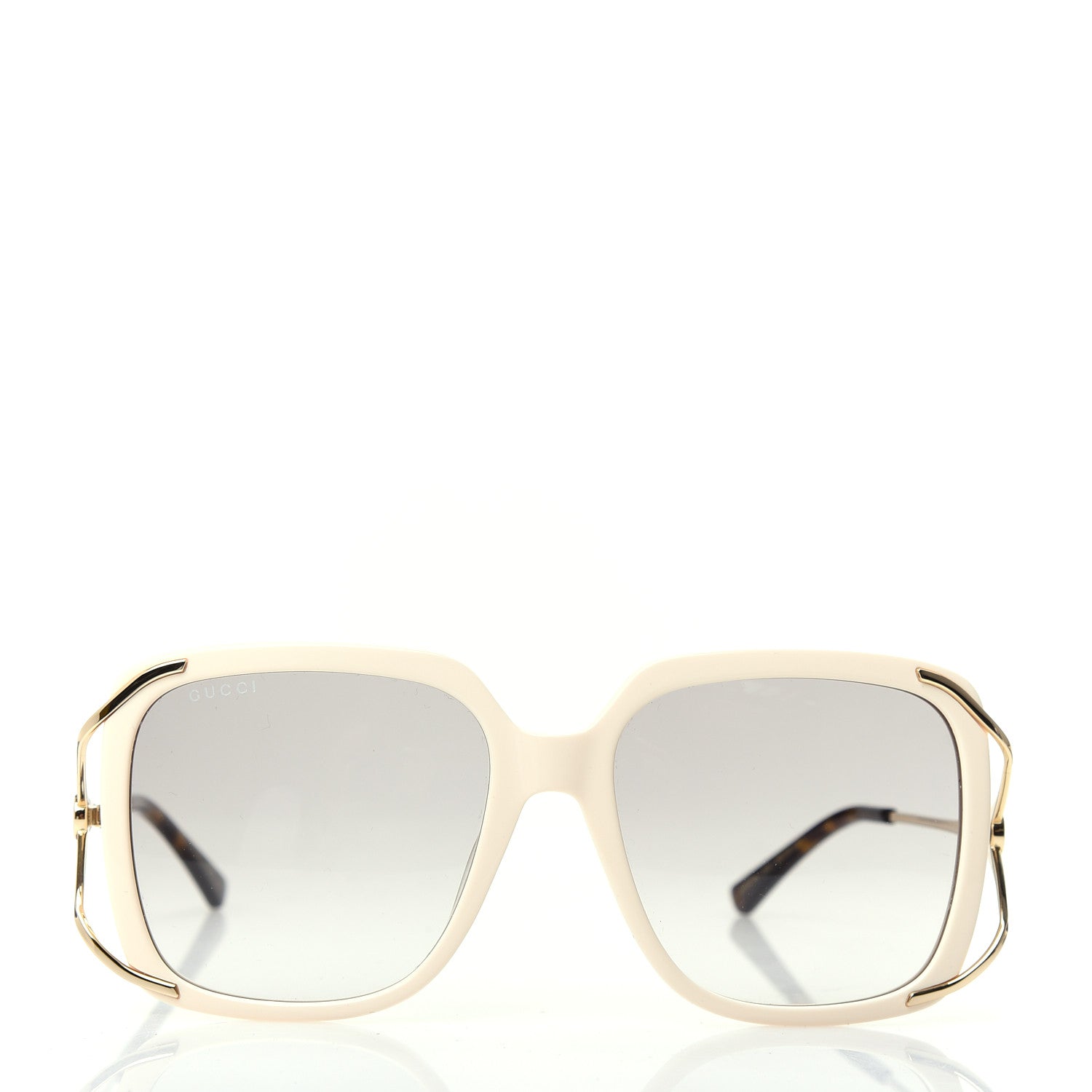 Gucci Acetate Butterfly Sunglasses GG0647S Ivory Gold 2 of 8